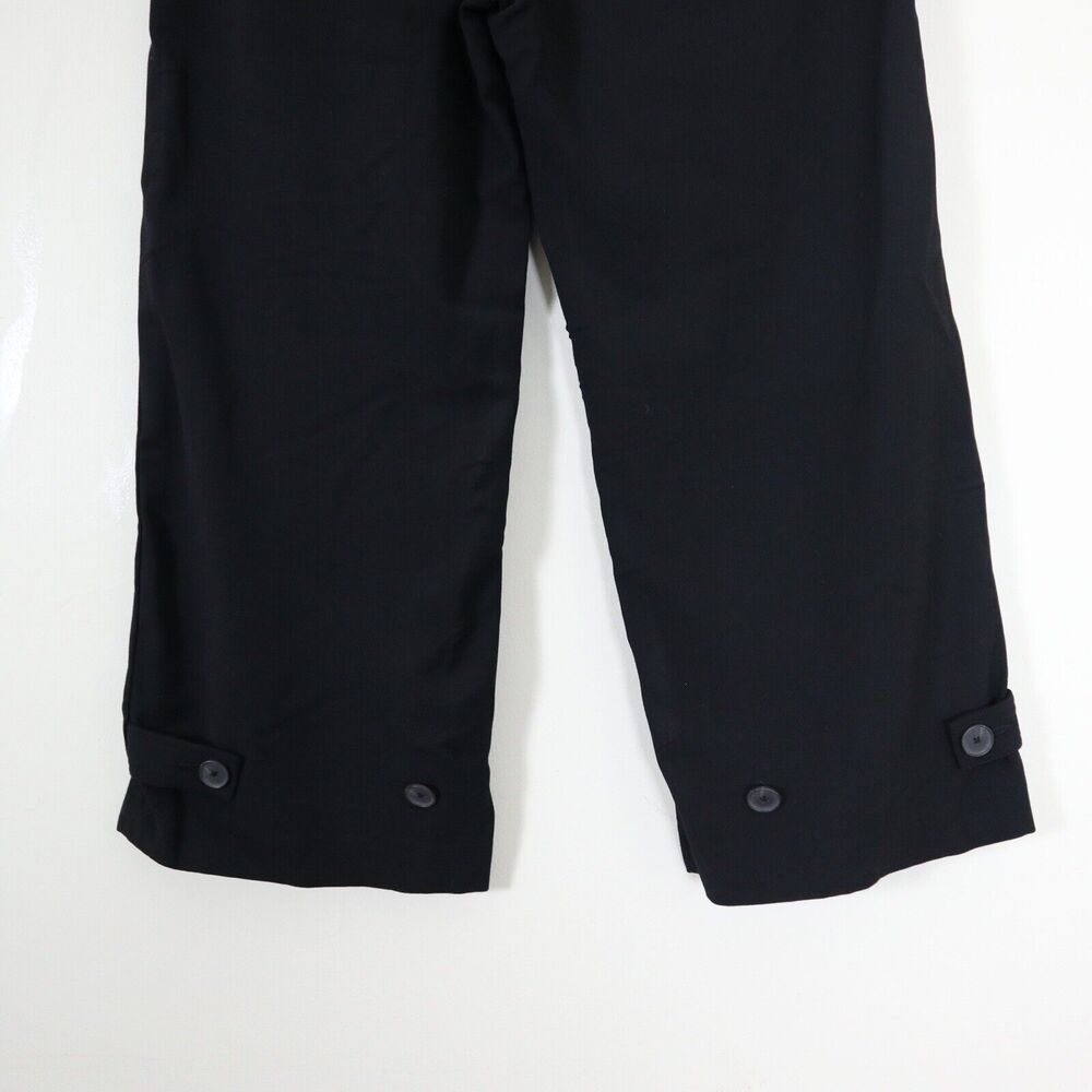 Vince Size 6 Wide Leg Tailored Culottes Button Tab Cuff Black - Picture 11 of 11